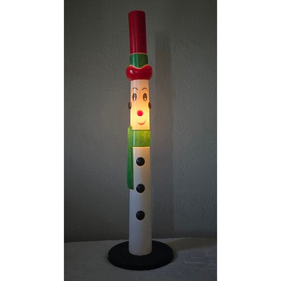 Empire Snowman Candle Stick Pencil Lighted Blow Mold USA Made Christmas Holiday - Picture 1 of 15